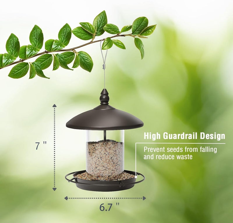 Youvip Metal Roof Bird Feeder - Chew Proof for Outdoor Hanging Wild Bird Seeds. Bronze - Image 4